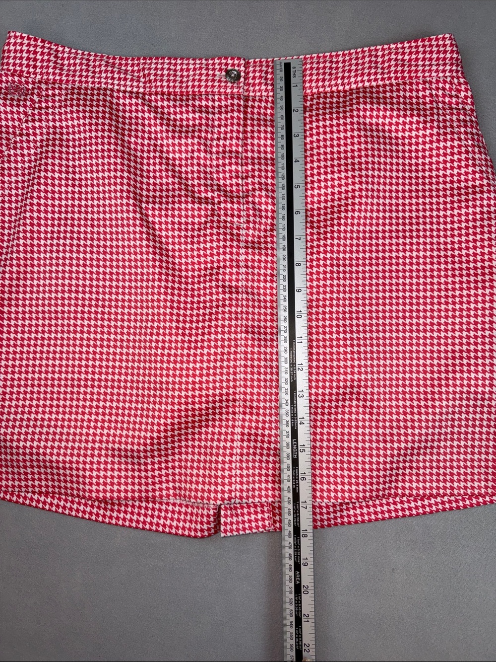 Izod Golf Women's Pink Houndstooth Stretch Golf Skirt Skort w/ Pockets Size 12 - Picture 9 of 9